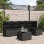 6-piece garden sofa set and black synthetic rattan cushions by , Garden sets - Ref: Foro24-3249364, Price: 332,29 €, Discount: %