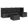 6-piece garden sofa set and black synthetic rattan cushions by , Garden sets - Ref: Foro24-3249364, Price: 332,29 €, Discount: %