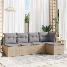 Garden sofa set with cushions 5 pieces beige synthetic rattan by , Garden sets - Ref: Foro24-3249358, Price: 285,51 €, Discou...