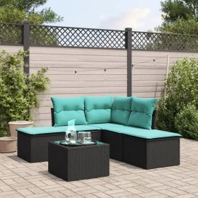 6-piece garden sofa set and black synthetic rattan cushions by , Garden sets - Ref: Foro24-3249565, Price: 323,49 €, Discount: %