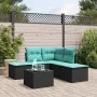 6-piece garden sofa set and black synthetic rattan cushions by , Garden sets - Ref: Foro24-3249565, Price: 323,49 €, Discount: %