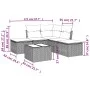 6-piece garden sofa set and black synthetic rattan cushions by , Garden sets - Ref: Foro24-3249565, Price: 323,49 €, Discount: %