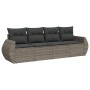 4-teilige Gartensofagarnitur und graue synthetische Rattankissen von , Gartensets - Ref: Foro24-3253417, Preis: 279,66 €, Rab...