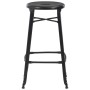 Küchenhocker 2 Einheiten aus schwarzem Stahl von vidaXL, Küchenhocker - Ref: Foro24-280077, Preis: 159,37 €, Rabatt: %