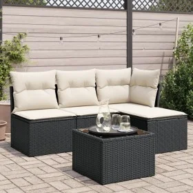 5-piece garden furniture set and black synthetic rattan cushions by , Garden sets - Ref: Foro24-3249345, Price: 272,78 €, Dis...