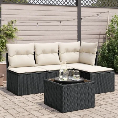 5-teiliges Gartenmöbel-Set und schwarze synthetische Rattankissen von , Gartensets - Ref: Foro24-3249345, Preis: 272,78 €, Ra...