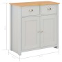 Aparador gris 79x35x81 cm