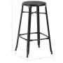 Küchenhocker 2 Einheiten aus schwarzem Stahl von vidaXL, Küchenhocker - Ref: Foro24-280077, Preis: 159,37 €, Rabatt: %