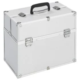 Silberner Kosmetikkoffer aus Aluminium, 38 x 23 x 34 cm von vidaXL, Kulturbeutel - Ref: Foro24-91832, Preis: 54,70 €, Rabatt: %