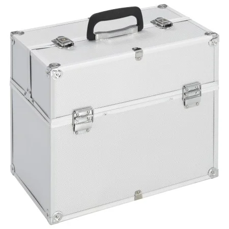 Estuche de maquillaje aluminio plateado 38x23x34 cm de vidaXL, Neceseres - Ref: Foro24-91832, Precio: 58,81 €, Descuento: %