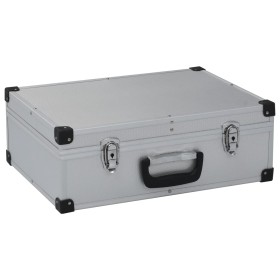 Silberner Aluminium-Werkzeugkoffer 46x33x16 cm von vidaXL, Werkzeugkästen - Ref: Foro24-91846, Preis: 74,16 €, Rabatt: %