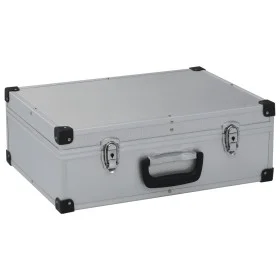 Silver aluminum tool case 46x33x16 cm by vidaXL, Toolboxes - Ref: Foro24-91846, Price: 72,43 €, Discount: %