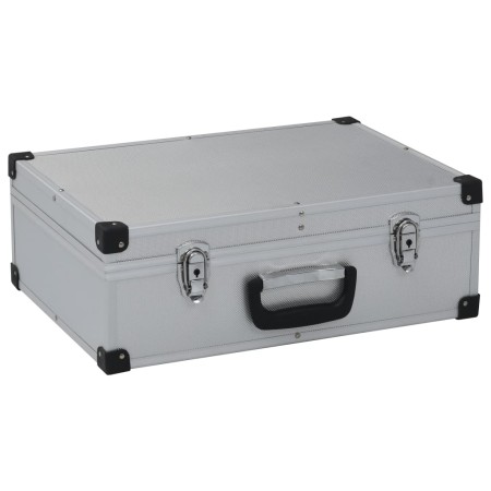 Silberner Aluminium-Werkzeugkoffer 46x33x16 cm von vidaXL, Werkzeugkästen - Ref: Foro24-91846, Preis: 74,16 €, Rabatt: %