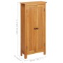 Aufbewahrungsschrank aus massivem Eichenholz, 50 x 22 x 110 cm von , Schließfächer und Lagerschränke - Ref: Foro24-329926, Pr...