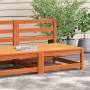 Gartensofa ohne Armlehnen, wachsbraunes Kiefernholz, 70 x 70 x 67 cm von , Modulare Sofas für den Außenbereich - Ref: Foro24-...