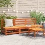Sofás jardín sin reposabrazos 3 uds madera marrón 70x70x67 cm de , Sofás modulares de exterior - Ref: Foro24-837932, Precio: ...