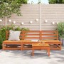 Gartensofas ohne Armlehnen 3 Einheiten braunes Holz 70x70x67 cm von , Modulare Sofas für den Außenbereich - Ref: Foro24-83793...