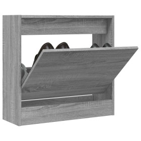 Sonoma gray engineered wood shoe rack 60x21x57 cm by , Shoe racks and shoe organizers - Ref: Foro24-839887, Price: 48,18 €, D...