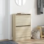 Zapatero de madera de ingeniería roble Sonoma 60x21x87,5 cm