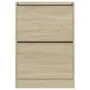 Schuhregal aus Sonoma-Eichenholzwerkstoff, 60 x 21 x 87,5 cm von , Schuhregale und Schuhorganisatoren - Ref: Foro24-839891, P...