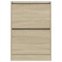 Zapatero de madera de ingeniería roble Sonoma 60x21x87,5 cm