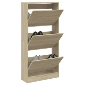 Sonoma Oak Engineered Wood Shoe Rack 60x21x125.5 cm by , Shoe racks and shoe organizers - Ref: Foro24-839898, Price: 79,11 €,...