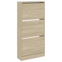 Sonoma Oak Engineered Wood Shoe Rack 60x21x125.5 cm by , Shoe racks and shoe organizers - Ref: Foro24-839898, Price: 80,50 €,...