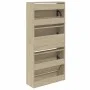 Zapatero de madera de ingeniería roble Sonoma 60x21x125,5 cm de , Zapateros y organizadores de calzado - Ref: Foro24-839898, ...