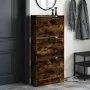 Smoked oak engineered wood shoe rack 60x21x125.5 cm by , Shoe racks and shoe organizers - Ref: Foro24-839900, Price: 90,48 €,...