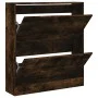Smoked oak engineered wood shoe rack 80x21x87.5 cm by , Shoe racks and shoe organizers - Ref: Foro24-839921, Price: 81,09 €, ...