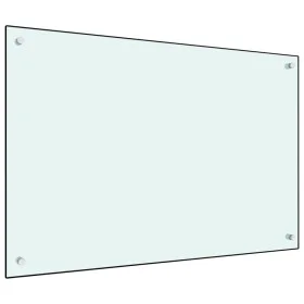 Protección salpicaduras cocina vidrio templado blanco 90x60 cm de vidaXL, Herramientas y utensilios de cocina - Ref: Foro24-2...