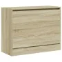 Zapatero de madera de ingeniería roble Sonoma 80x34x63 cm de , Zapateros y organizadores de calzado - Ref: Foro24-839961, Pre...