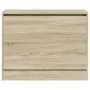 Schuhregal aus Sonoma-Eichenholzwerkstoff, 80 x 34 x 63 cm von , Schuhregale und Schuhorganisatoren - Ref: Foro24-839961, Pre...