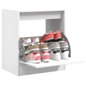 White engineered wood shoe rack 60x42x69 cm by , Shoe racks and shoe organizers - Ref: Foro24-839980, Price: 52,33 €, Discoun...
