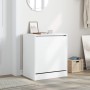 White engineered wood shoe rack 60x42x69 cm by , Shoe racks and shoe organizers - Ref: Foro24-839980, Price: 52,80 €, Discoun...