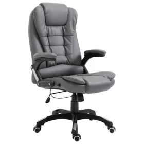 Silla de oficina de cuero sintético gris antracita de vidaXL, Sillas de oficina - Ref: Foro24-20233, Precio: 219,18 €, Descue...