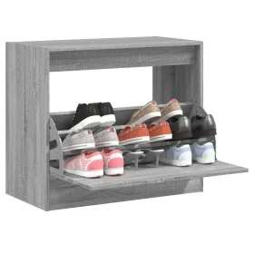 Sonoma gray engineered wood shoe rack 80x42x69 cm by , Shoe racks and shoe organizers - Ref: Foro24-840006, Price: 67,48 €, D...