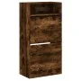 Smoked oak engineered wood shoe rack 60x34x116 cm by , Shoe racks and shoe organizers - Ref: Foro24-840019, Price: 95,48 €, D...
