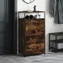 Smoked oak engineered wood shoe rack 60x34x112 cm by , Shoe racks and shoe organizers - Ref: Foro24-840031, Price: 91,89 €, D...