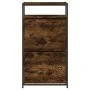 Smoked oak engineered wood shoe rack 60x34x112 cm by , Shoe racks and shoe organizers - Ref: Foro24-840031, Price: 91,89 €, D...