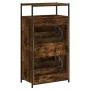 Smoked oak engineered wood shoe rack 60x34x112 cm by , Shoe racks and shoe organizers - Ref: Foro24-840031, Price: 91,89 €, D...