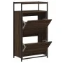 Oak brown engineered wood shoe rack 60x34x112 cm by , Shoe racks and shoe organizers - Ref: Foro24-840033, Price: 102,09 €, D...