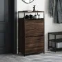 Oak brown engineered wood shoe rack 60x34x112 cm by , Shoe racks and shoe organizers - Ref: Foro24-840033, Price: 102,09 €, D...