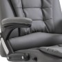 Silla de oficina de cuero sintético gris antracita