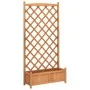 Planter with solid brown spruce wood trellis by , Pots and planters - Ref: Foro24-365491, Price: 160,77 €, Discount: %