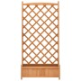 Planter with solid brown spruce wood trellis by , Pots and planters - Ref: Foro24-365491, Price: 157,00 €, Discount: %