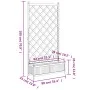 Planter with solid brown spruce wood trellis by , Pots and planters - Ref: Foro24-365491, Price: 160,77 €, Discount: %