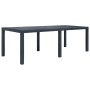 Grauer Gartentisch aus Kunststoff in Rattanoptik, 220 x 90 x 72 cm von vidaXL, Gartentische - Ref: Foro24-45608, Preis: 179,5...