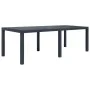 Gray rattan look plastic garden table 220x90x72 cm by vidaXL, Garden tables - Ref: Foro24-45608, Price: 193,65 €, Discount: %