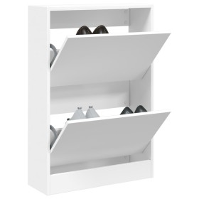 White engineered wood shoe rack 60x21x87.5 cm by , Shoe racks and shoe organizers - Ref: Foro24-839889, Price: 82,59 €, Disco...